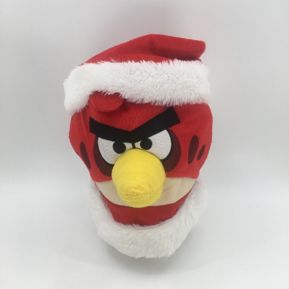 Angry Birds Red Bird Hat Kids One Size Red Christmas Santa Plush 2012 Novelty